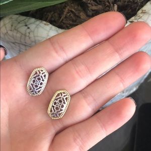 Kendra Scott Stud Earrings- Silver & Gold